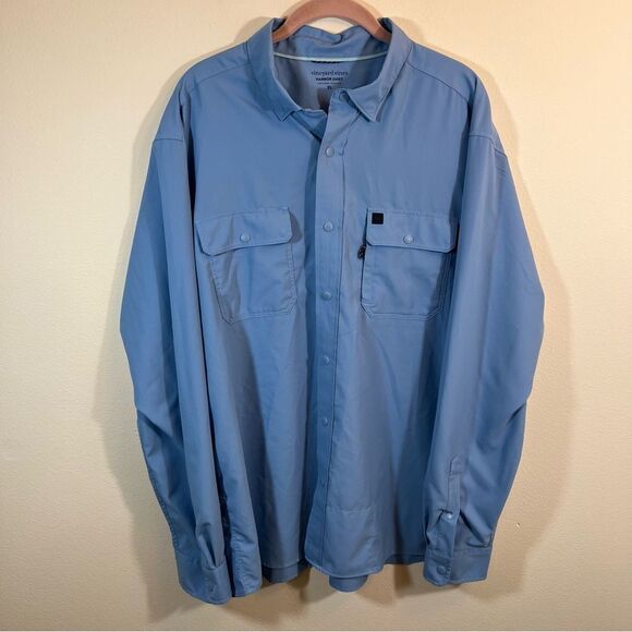 Vineyard Vines Men’s Blue Performance Harbor Shirt Snap XL - Picture 1 of 10